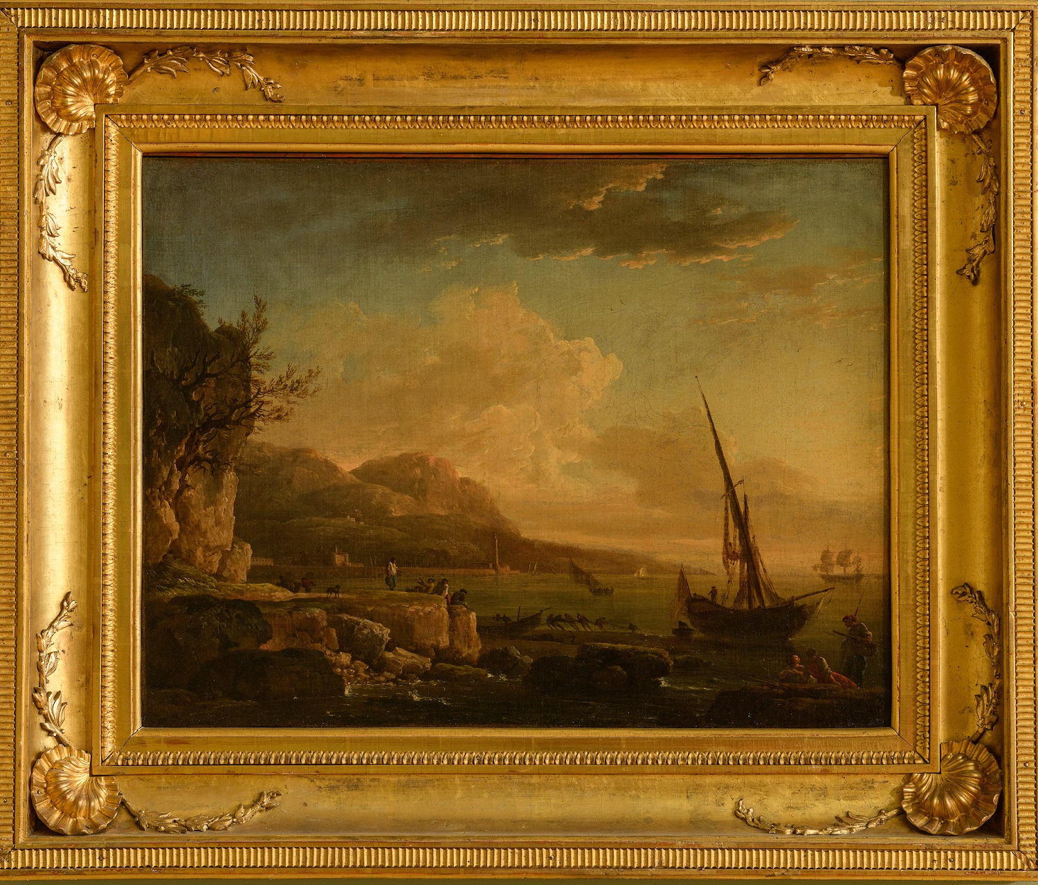 Ж.Верне Морской пейзаж. 1748 Холст, масло. 49х63,5 см. ГМУА, инв. Ж-36