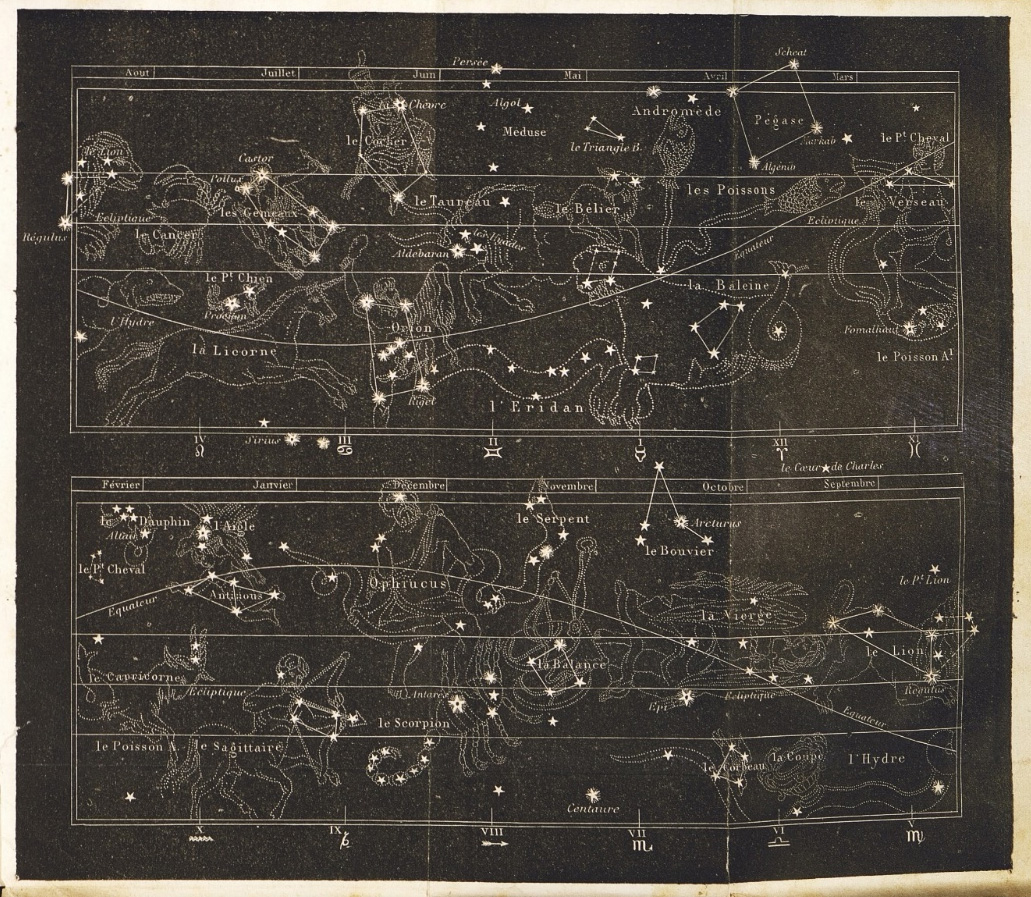 Карта северных созвездий Camille Flammarion. Les Merveilles célestes: Lectures du soir. Paris, 1869. РК №13076. – Р. 96.