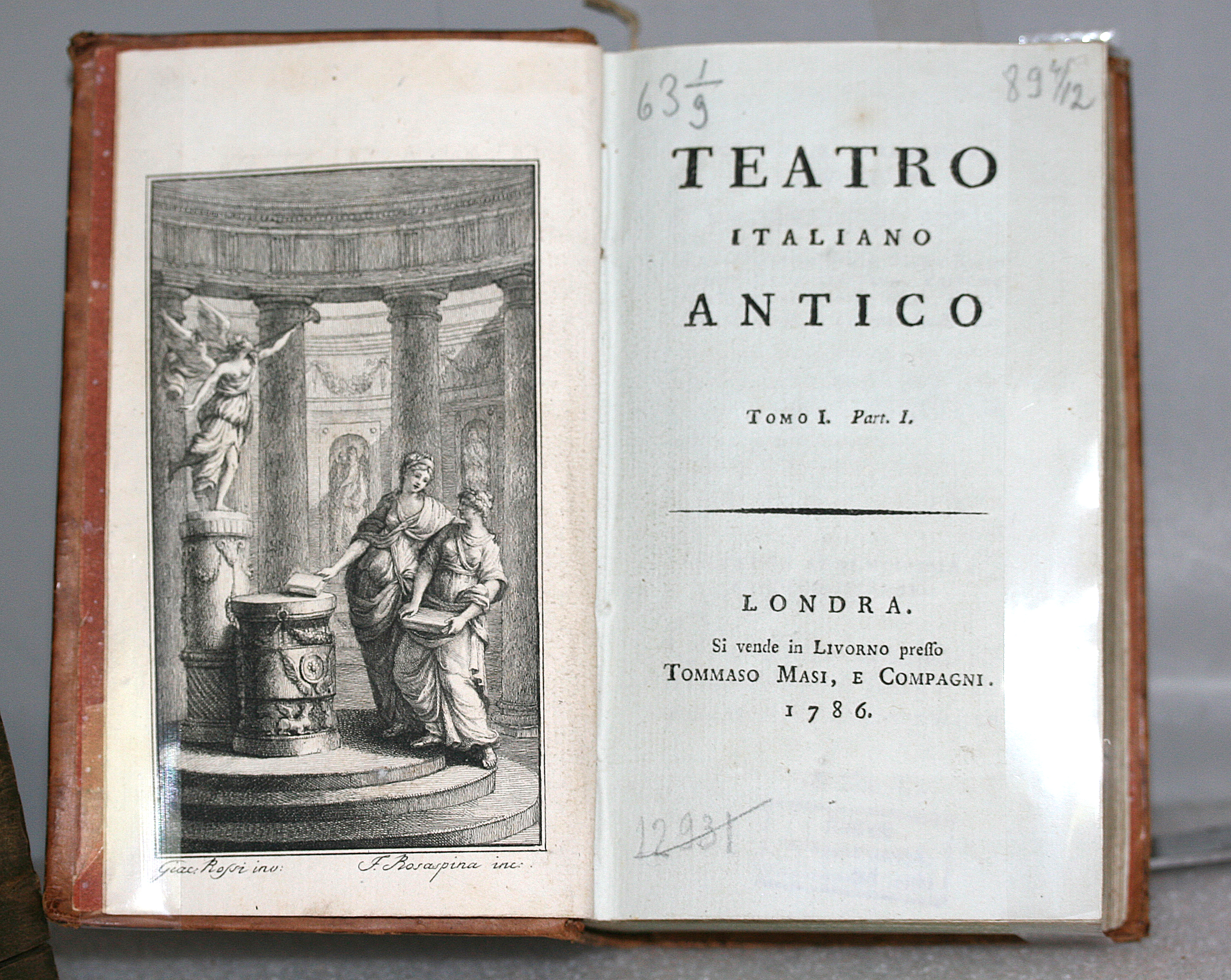 Итальянский античный театр. Т. 1. – Лондон, 1786